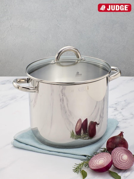 Judge Clear Stockpots Glass Lid Stockpot 8.5L (T20347) | LEI 410