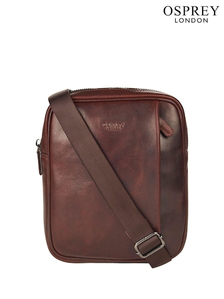 OSPREY LONDON Carter Saddle Leather Small Messenger Bag (T20470) | €245