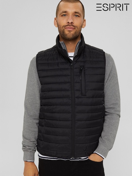 Esprit Mens Black Outdoor Padded Gilet (T22182) | €30