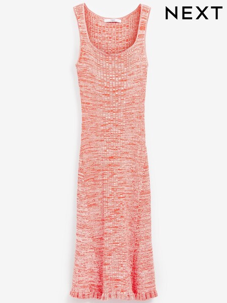 Red Square Neck Midi Summer Dress (T22731) | €23.50