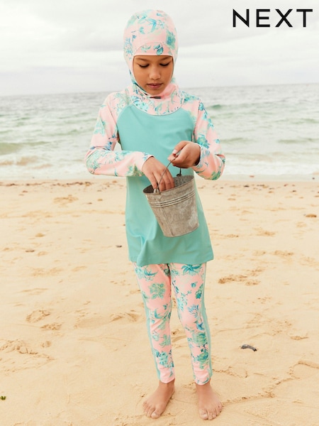 Peach Pink 3 Piece Swim Set (8-16yrs) (T22903) | €19 - €21