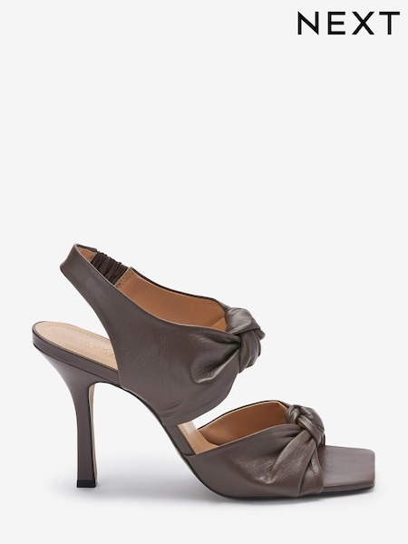 Taupe Signature Double Knot Sandals (T23948) | €24