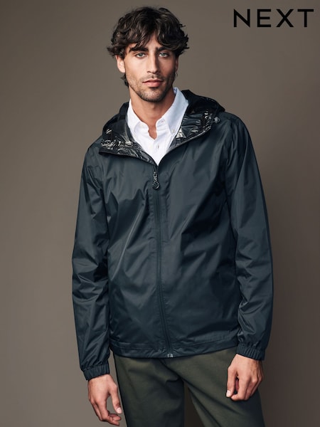 שחור - Lightweight Waterproof Packable Hooded Jacket (T24186) | ‏96‏₪