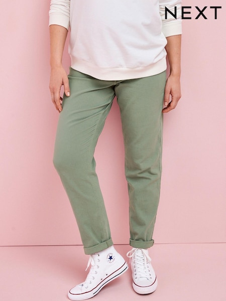 Khaki Green Maternity Over-the-Bump Mom Jeans (T25401) | €21