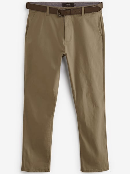 Tan Slim Belted Soft Touch Chino Trousers (T26834) | €6