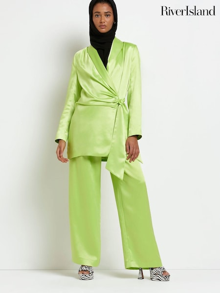 River Island Lime Green Soft Belted Blazer (T27913) | €32