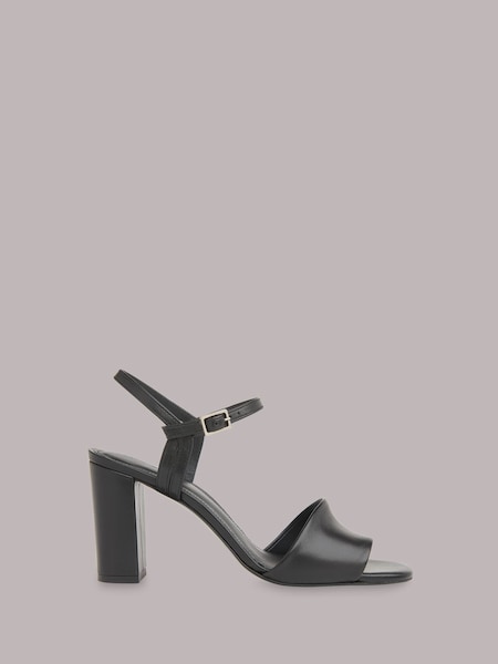 Negru - Whistles High Block tocuri Lilley Sandale (T28727) | 664 LEI