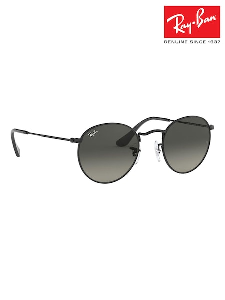 Gläser mit Farbverlauf, Schwarz und Grau - Ray-Ban Large Round Metal Sunglasses (T2N598) | 128 €