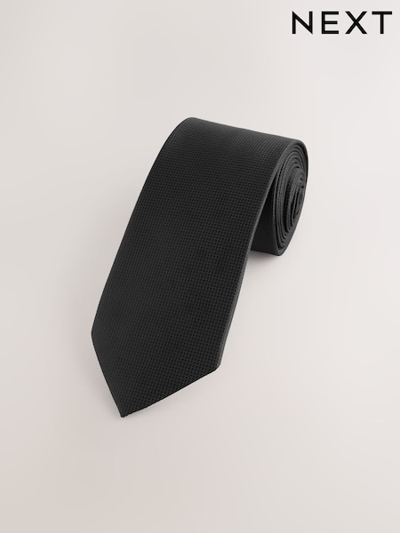 Black Slim Twill Tie (T30031) | INR 975