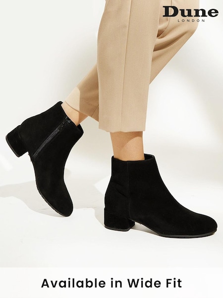 Dune London Black Standard Fit Pippie Smart Low Boots (T30531) | €185