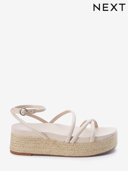 Weiß - Forever Comfort® Strappy Espadrille Flatforms (T30879) | 22 €