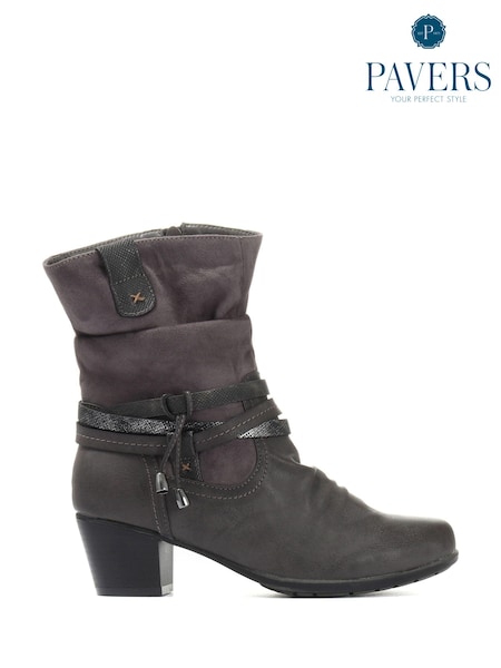 Pavers Ladies Heeled Mid Calf Boots (T30994) | €38