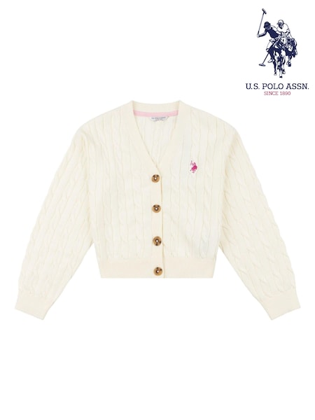 U.S. Polo Assn. Girls Cable Knit Cardigan (T31005) | 64 € - 76 €