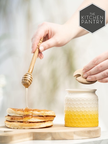Kitchen Pantry Yellow Honey Pot With Drizzler (T31479) | €20