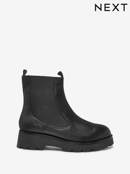 črna - Forever Comfort® Leather Chunky Sole Chelsea Boots (T31516) | € 36