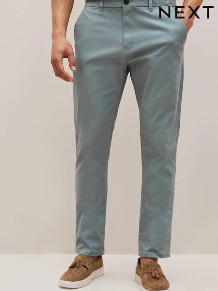 Hellblau - Stretch Skinny Fit Chino Trousers (T33852) | 7 €