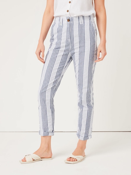 Navy Blue/White Stripe Chino Trousers (T34075) | €16.50