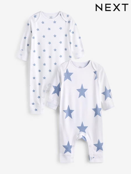 Blue Star Baby Kind To Skin Sleepsuits 2 Pack (0-2yrs) (T34541) | €27 - €30