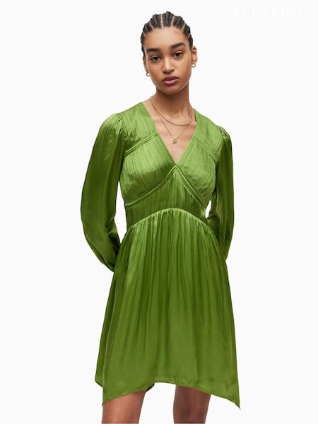 AllSaints Green Esta Dress (T35052) | €147