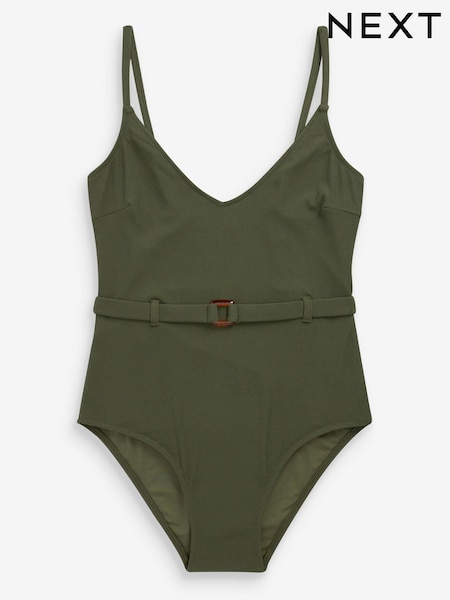 Khakigrün - V-Neck Swimsuit (T35642) | 21 €
