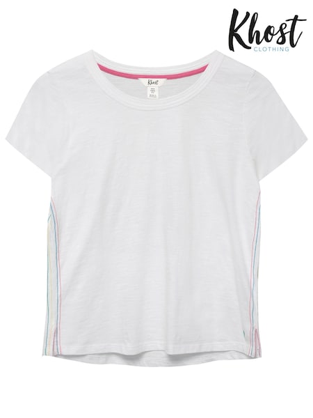 Khost White Clothing Rainbow Stitch Short Sleeve T-Shirt (T36523) | €9
