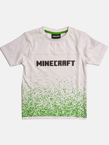 Angel & Rocket White Minecraft Dipdye T-Shirt (T36535) | €8.50 - €10