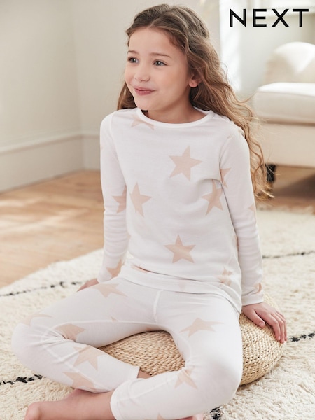 Pink/Weiß, Stern - 2 Pack Kind To Skin Pyjamas Set (12mths-12yrs) (T36617) | 34 € - 47 €