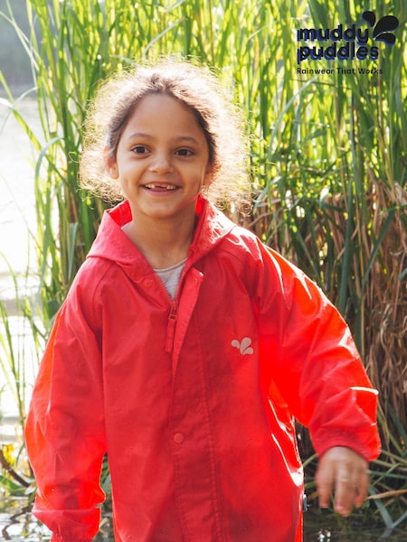 Muddy Puddles Red Originals Waterproof Jacket (T36622) | kr386 - kr400