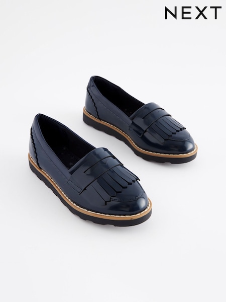 Chlapčenská modrá - School Tassel Loafers (T36646) | €32 - €42