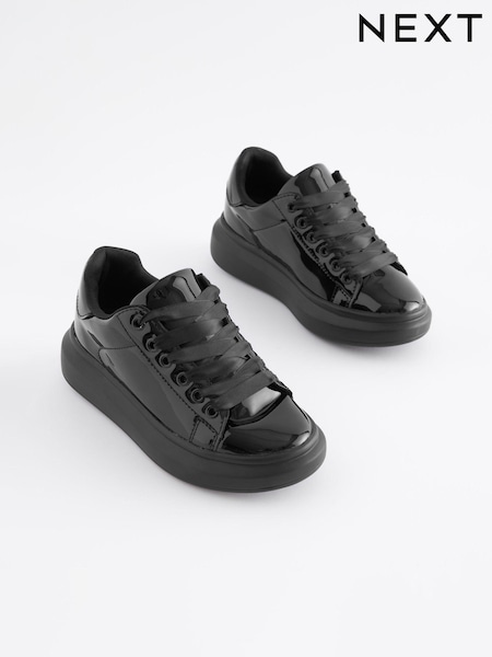 Schwarz/Lackoptik/Spitzenschleife - Chunky Trainers (T36724) | 10 € - 13 €