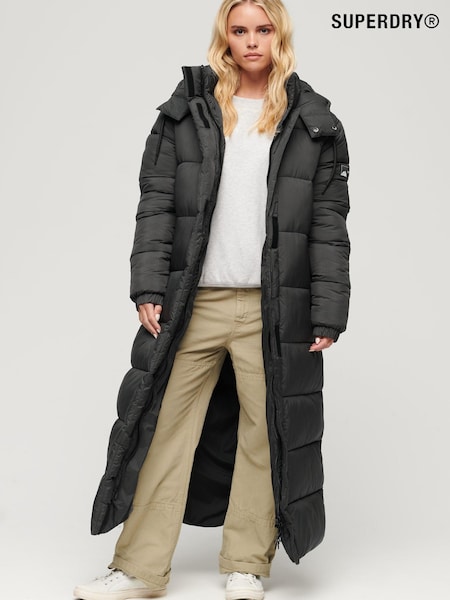 Superdry Black Ripstop Longline Puffer Jacket (T37103) | €33