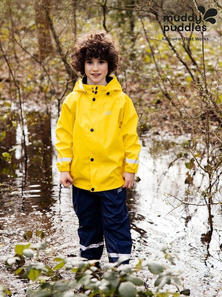أصفر - Muddy Puddles Rainy Day Waterproof Jacket (T37616) | ‏227 د.إ.‏