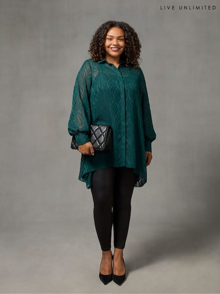 Live Unlimited Green Burnout Hanky Hem Shirt (T38285) | €86