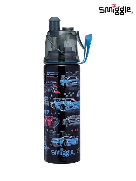 Black - Smiggle Aspire Insulated Stainless Steel Spritz Drink Bottle 500ml