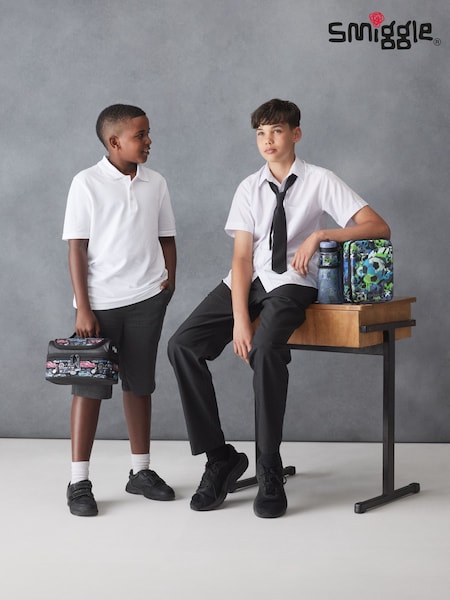 Black - Smiggle Aspire Double Decker Lunch Box