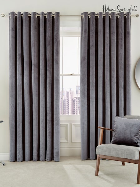 Helena Springfield Purple Velvet Escala Curtains (T40695) | €92 - €138