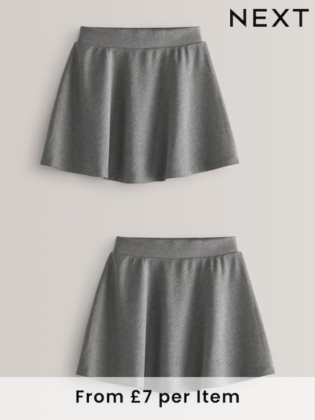 Grau - 2 Pack Pull-On Jersey Stretch School Skater Skirts (3-17yrs) (T40841) | 20 € - 34 €