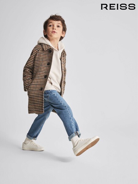 Reiss Tuscany Junior Check Overcoat (T41787) | ‏706 د.إ.‏