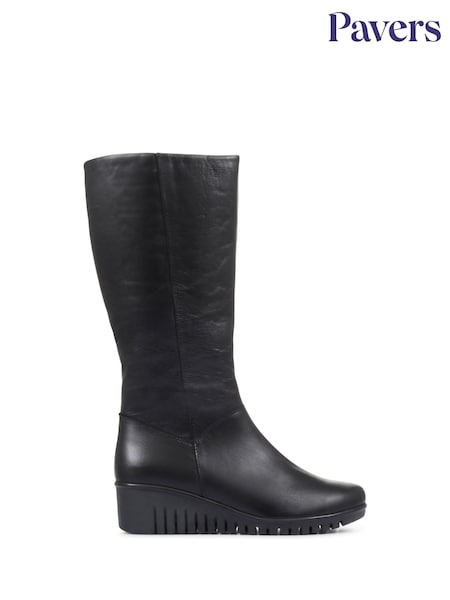 Pavers Ladies Leather Knee High Boots (T43994) | €93