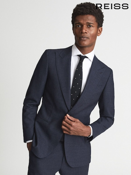 Reiss Hitch Slim Fit Melange Wool Mixer Trousers (T44686) | 240 €