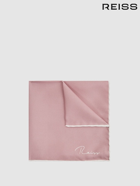 Reiss Pink Ceremony Plain Silk Pocket Square (T44732) | €50