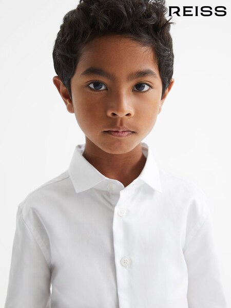Reiss White Remote Junior Slim Fit Formal Shirt (T44824) | €40