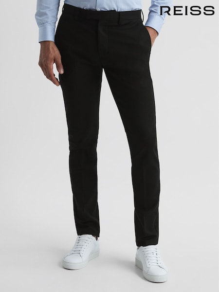 Reiss Black Eastbury Slim Fit Chinos (T44848) | AED850