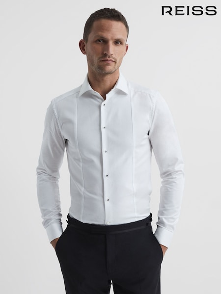 Reiss White Marcel Slim Fit Dinner Shirt (T44878) | €180