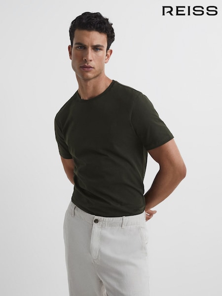 Reiss Oxidised Green Bless Crew Neck T-shirt (T44894) | AED202