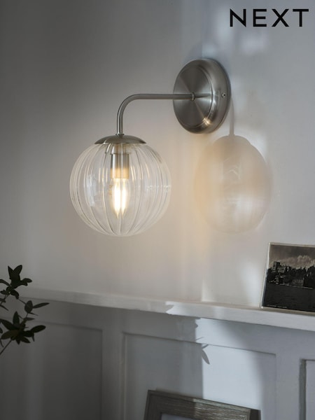 Brushed Chrome Bourton Wall Light (T46455) | €53