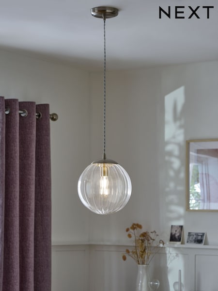 Brushed Chrome Bourton Pendant Ceiling Light (T46458) | €66