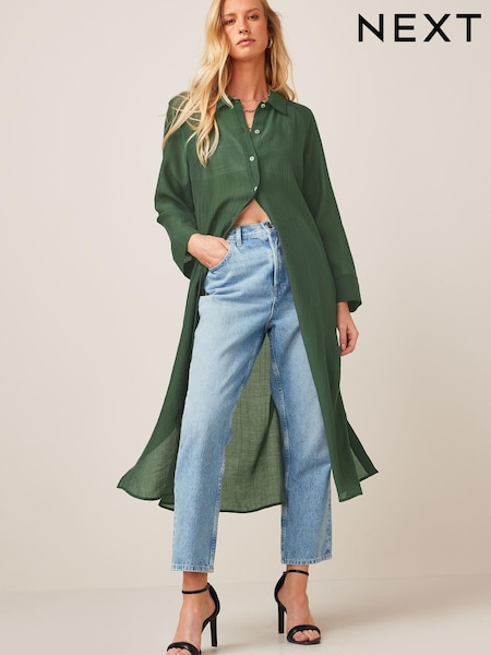Green Longline Shirt (T46716) | €22