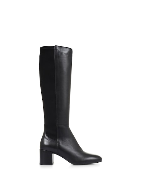 Jones Bootmaker Women's Black Bari Leather Knee-Boots (T46958) | €102