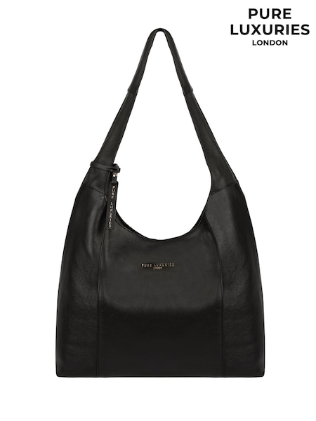 Pure Luxuries London Nina Leather Shoulder Black Bag (T47534) | 76 €